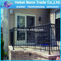 Galvanized steel garden fence / metal fence panel with 3 rails